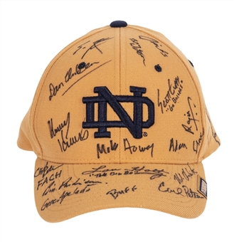 Multi-Signed Notre Dame Hat with 18 Signatures Including Lou Holtz (JSA & Holtz LOA)